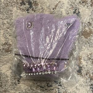 Super Smalls purple Kids gloves with Gem Accents